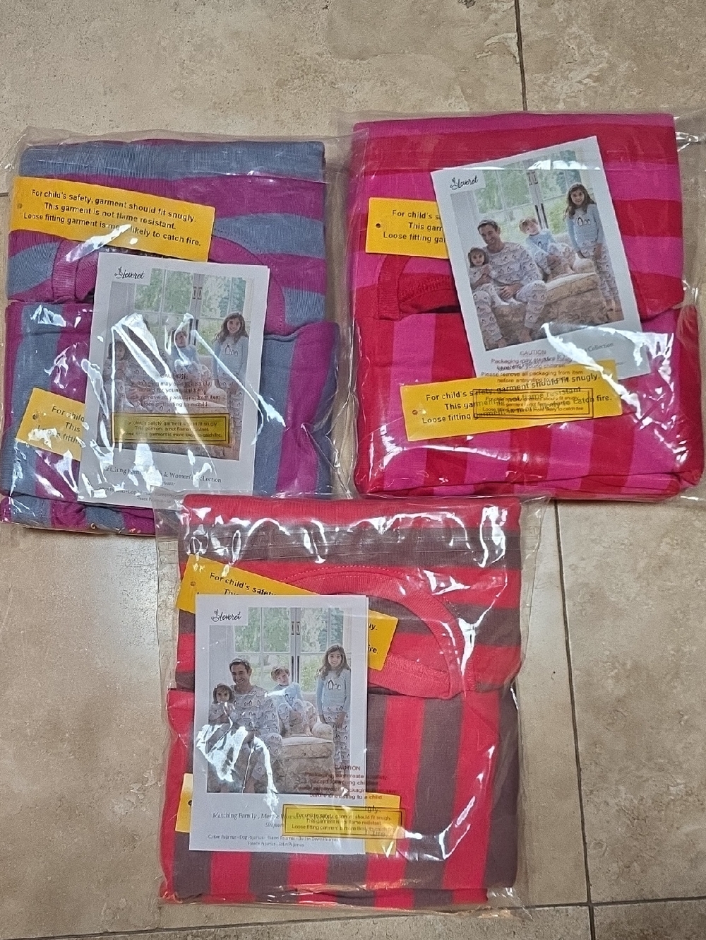 3 Leveret Kids Striped Pajamas 8 Years